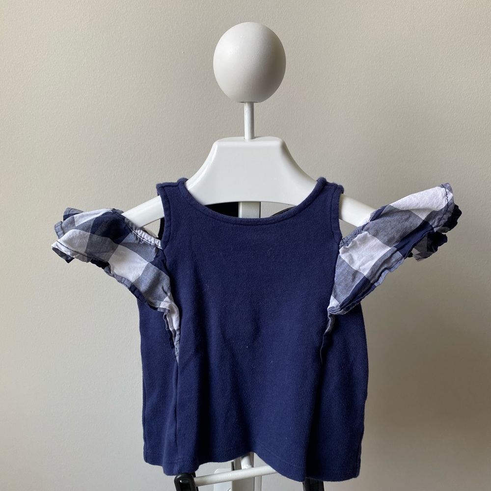 Janie and Jack Blue Cold Shoulder Blouse